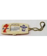 Say Seagram&#39;s and Be Sure Keychain Bottle Opener Calendar 1970s - £8.92 GBP