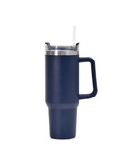 30 oz Stainless Steel Travel Mug Tumbler w/ Handle &amp; Straw Hot or Cold C... - $14.84