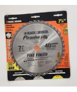 Black &amp; Decker 7-1/4” Circular Saw Blade Piranha 40 Carbide Teeth Vintage - €12,93 EUR