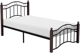 Homelegance Averny Metal Platform Bed, Twin, Black - £140.64 GBP