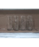 Princess House Heritage Clear Glass Crystal Tumblers, Set Of 4, 7&quot; - 22 oz  - £46.71 GBP