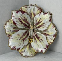 VTG Chubu China Occupied Japan Hand-Painted Flower Trinket Dish Lily Flower - £19.05 GBP