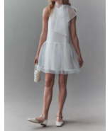 Sheer Organza Bridal Mini Dress/Birthday dress/Women&#39;s Mini Wedding Mini... - $135.23