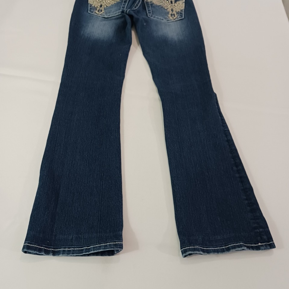 Miss Me JP5117B26 Women's Blue Cotton Blend Bootcut Denim Jeans Size 26 (28×30) Item image 15