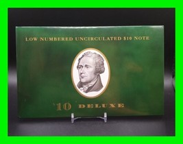 Uncirculated Series 1999 Low Numbered Uncirculated $10 Deluxe Note, New ... - $54.44
