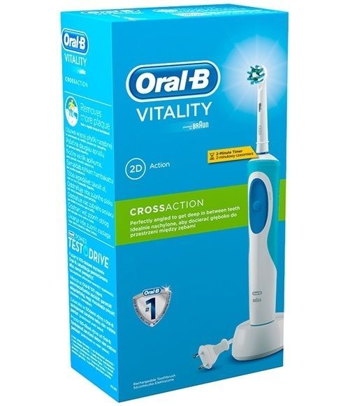 Oral-B Vitality Cross Action Electric Rechargeable Toothbrush & Timer By Braun - $35.99