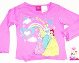 Disney Princesa Bebés Brillante Manga Larga Camiseta Nwt Talla 2T, 3T O 4T - $13.03