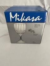 Set of 4 Mikasa Park Lane Crystal Wine Water Goblet Glasses  6 3/4&quot; Tall W/Box - £48.02 GBP