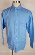 Tommy Bahama Relax Mens Blue Linen Button Front Shirt Large - $24.75