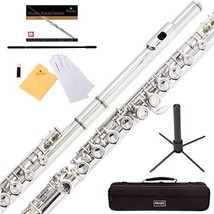 Mendini Closed Hole C Flute with Stand, 1 Year Warranty, Case, Cleaning ... - £113.77 GBP