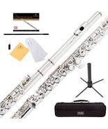 Mendini Closed Hole C Flute with Stand, 1 Year Warranty, Case, Cleaning ... - £106.18 GBP