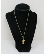 14kt Gold Aurafin 18&quot; Chain with Enamel Russian Egg Bee Honeycomb Charm ... - €192,48 EUR