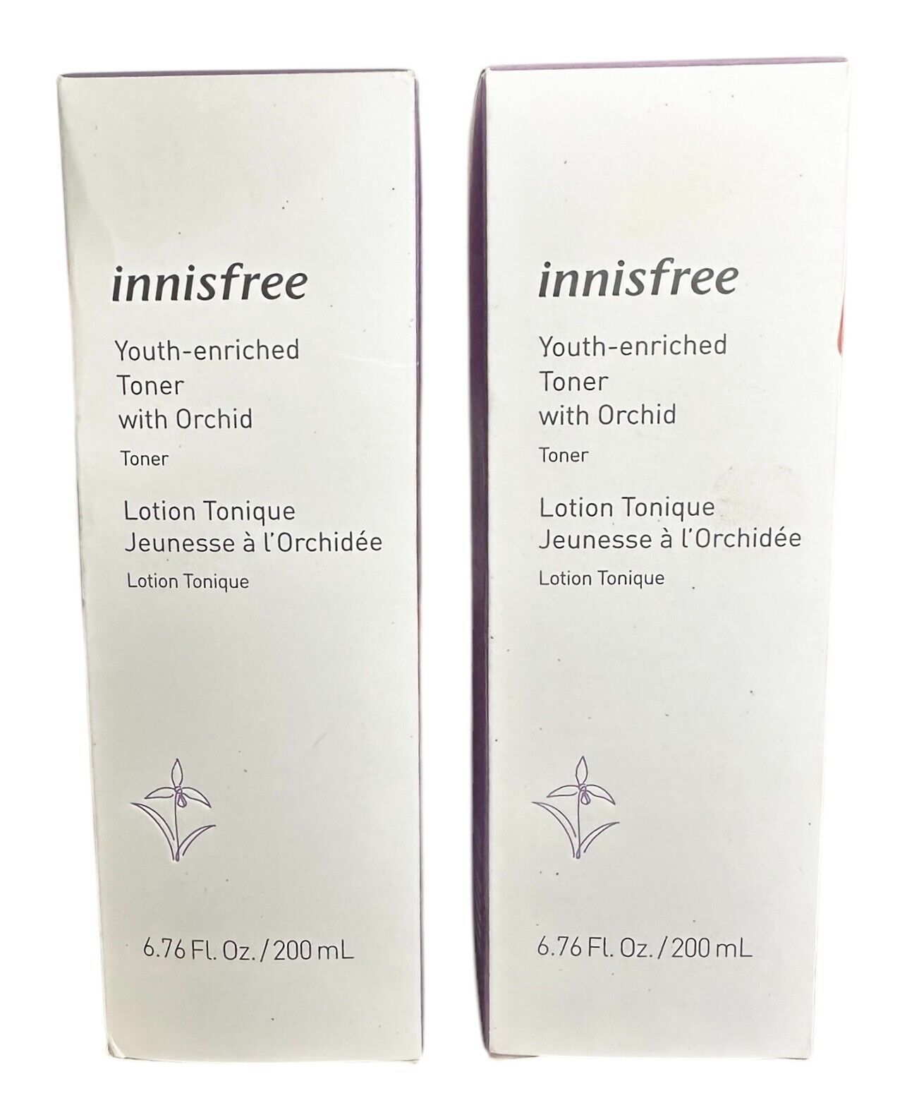 Lot of 2 innisfree Youth-enriched Toner w/Orchid Strengthen, Firm Look of Skin