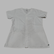 Women&#39;s Fundamentals White scrub Top Nursing Solid Pockets To Dye Custom... - $6.99