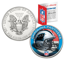 CAROLINA PANTHERS 1 Oz American Silver Eagle $1 US Coin Colorized NFL LI... - $84.11