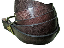  BELT * WATER  BUFFALO  LEATHER * {Darkish Br Marble} 1-1/2&quot;,  1-1/4&quot; &amp; ... - $542.73 MXN
