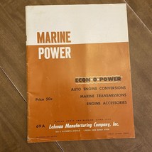 Marine Power by Lehman Manufacturing Company, 1966, Paperback - £4.95 GBP