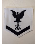 USN ELECTRONICS WARFARE TECHNICIAN  3rd CLASS EW3 RATING BADGE BLUE-WHIT... - $3.85