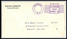  US Ad Cover Haband Company, Permit Paid, Patterson, New Jersey to Catskill B4 - £2.32 GBP