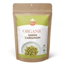 Organic Green Cardamom Pods Whole (8 OZ) Fresh Cardamom Seeds for Cooking - £14.74 GBP