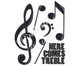 Here Comes Treble - Machine Embroidery Design - £2.83 GBP