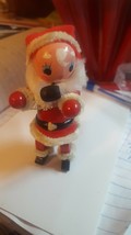 Vintage Wooden Santa. Black Pipe. KSA - $111.74 MXN