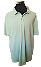 St. John&#39;s Bay Shirt Men&#39;s Size X-Large Pale Green Cotton Pique Casual S... - $11.88