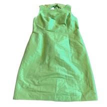 Alfred Sung Peau de Soie Dress Bow Appletini Green Sheath Size 16 Women&#39;... - $50.00