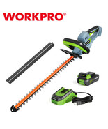 WORKPRO 20V Cordless Hedge Trimmer 20&quot; Dual Action Blade w/2.0AH Battery... - £120.30 GBP
