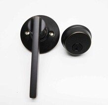 SCHLAGE Century Single Cylinder Handleset and Latitude Lever Aged Bronze image 4