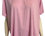 Nike Dri-Fit Women&#39;s Knit Short Sleeve Top Pink Heather 3X - $18.04