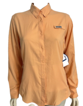 NWT Columbia Orange Long Sleeve PFG Blouse Size M - $33.24