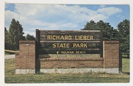 Richard Lieber State Park Entrance Sign Owen County, Indiana Chrome Postcard - £4.83 GBP