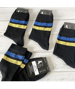 NEW SOCKS SET - 4 pairs - Yellow and blue ribbons - Ukraine  Ukrainian - £25.55 GBP