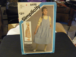 Simplicity 6498 Girl&#39;s Jumper, Top &amp; Camisole Pattern - Size 7 Chest 26 - $11.99