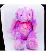 Kellytoy 20&quot; Pink &amp; Purple Tie-Dye Plush Bunny With Ribbon Bow - $258.93 MXN