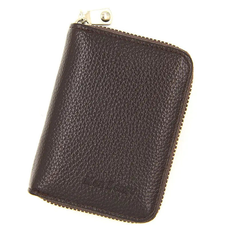 R mens wallet credit card holder blocking zipper pocket men bag multicard fashion black thumb200