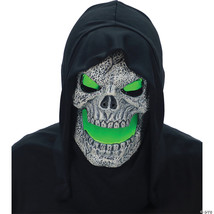 Flamin Skull Green W Hood Mask - $77.49