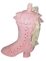 Vintage Boot Pomander AVON 70s Victorian Closet Vanity Pink w Tassel  Ro... - $18.00