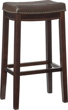 Linon Home Décor Barstool By Linon Claridge Stool, 32&quot; X 18.75&quot;, Brown Patch Bar - £65.94 GBP
