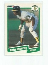 RICKEY HENDERSON (Oakland A&#39;s) 1990 FLEER BASEBALL CARD #10 - £3.91 GBP