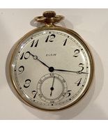 Vintage 1922 Elgin GM Wheeler 17j 6 Adj + Wadsworth 14k Gold Filled Pock... - €316,46 EUR