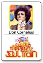 DON CORNELIUS SOUL TRAIN HOST NAME BADGE TAG HALLOWEEN COSPLAY PIN BACK - $15.24