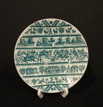Danish Nymolle Art Faience Hoyrup Small Viking History Plate  4-5a Denmark - $15.99