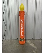 Vintage Red Blow Mold NOEL CANDLE Tested Paint Fading Stained - £45.71 GBP