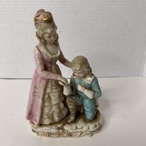 Vintage Ardalt Courting Couple Ceramic Figurine Verithin 6590 Hand Painted - £6.37 GBP