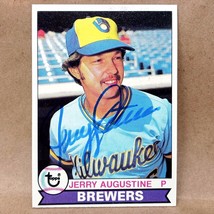 1979 Topps #357 Jerry Augustine Milwaukee Brewers AUTO SIGNED Card - £3.88 GBP