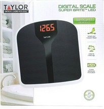 Taylor Super Brite LED Instant Step On Readout To 350 Lb Non Slip Digital Scale