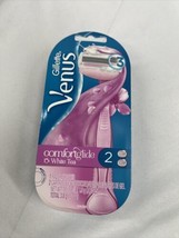 Gillette Venus Comfort Glide White Tea Razor Kit with 2 Cartridge Refill - £6.23 GBP