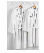 Hotel Collection His 100% Turkish Cotton Robe-White T4102679 - $103.95